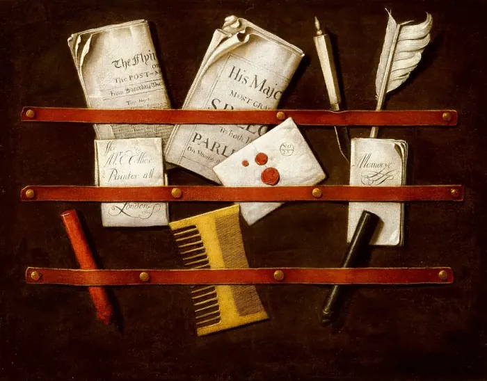 Framed Print : Still Life, about 1696. Creator: Edwaert Collier Framed Print : Still Life, about 1696. Creator: Edwaert Collier