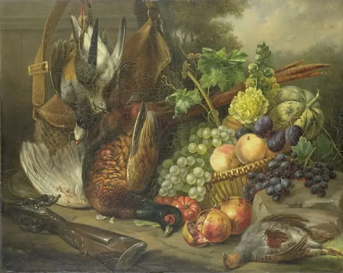 Framed Print : Still life, 1842. Creator: Elisabeth Iosetta Hoopstad Framed Print : Still life, 1842. Creator: Elisabeth Iosetta Hoopstad