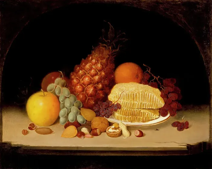 Framed Print : Still Life, 1849. Creator: Robert Seldon Duncanson Framed Print : Still Life, 1849. Creator: Robert Seldon Duncanson
