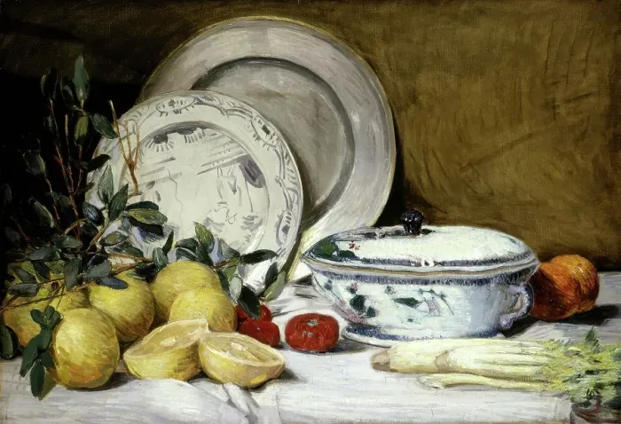 Framed Print : Still Life, 1902-1905. Creator: Julian Alden Weir Framed Print : Still Life, 1902-1905. Creator: Julian Alden Weir