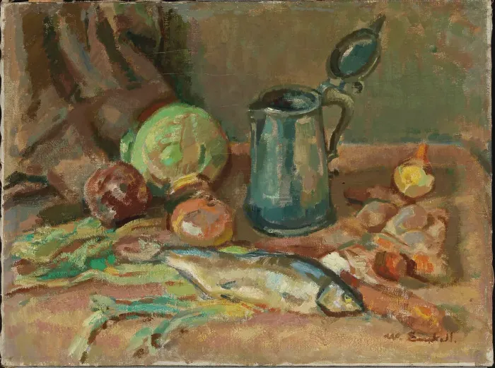 Framed Print : Still Life, 1912. Creator: Magnus Enckell Framed Print : Still Life, 1912. Creator: Magnus Enckell