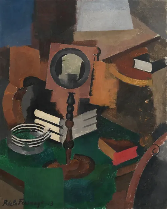 Framed Print : Still Life, 1913. Creator: Roger de la Fresnaye Framed Print : Still Life, 1913. Creator: Roger de la Fresnaye