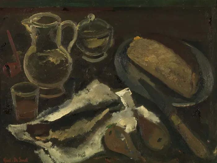 Framed Print : Still Life, 1940. Creator: Gustave De Smet Framed Print : Still Life, 1940. Creator: Gustave De Smet