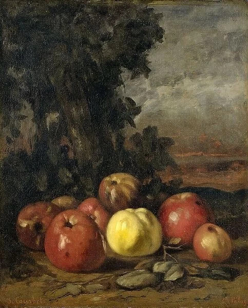 Still Life with Apples, 1871-1872. Creator: Gustave Courbet