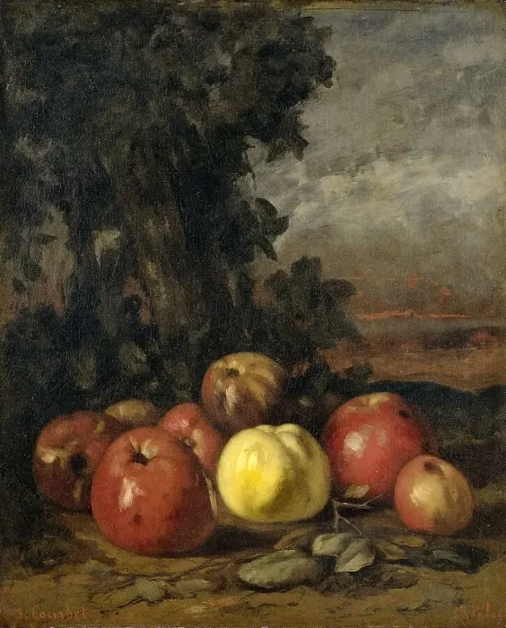 Framed Print : Still Life with Apples, 1871-1872. Creator: Gustave Courbet Framed Print : Still Life with Apples, 1871-1872. Creator: Gustave Courbet