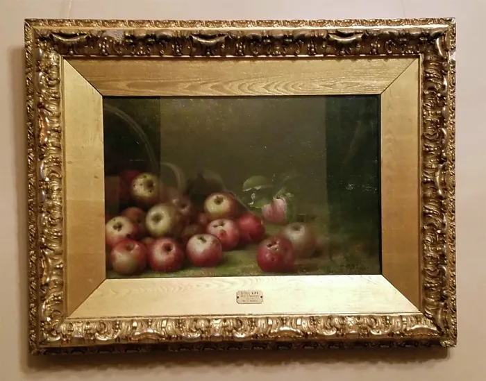 Framed Print : Still Life with Apples, 1897. Creator: Simon P Shafer Framed Print : Still Life with Apples, 1897. Creator: Simon P Shafer
