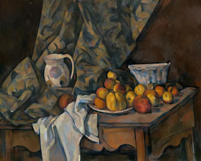 Framed Print : Still Life with Apples and Peaches, c. 1905. Creator: Paul Cezanne Framed Print : Still Life with Apples and Peaches, c. 1905. Creator: Paul Cezanne