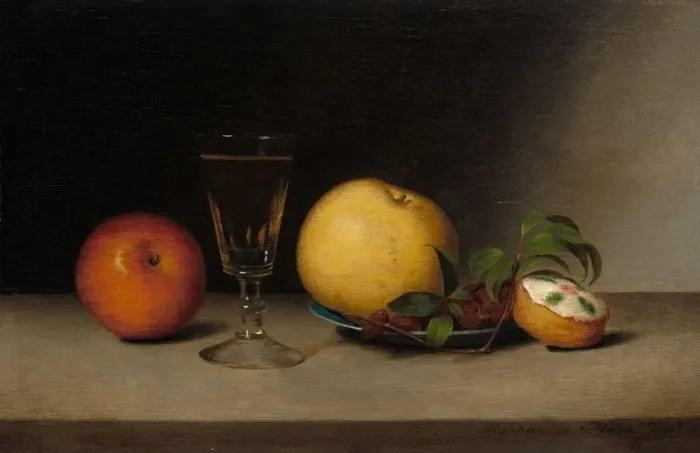 Framed Print : Still Life with Apples, Sherry, and Tea Cake, 1822. Creator: Raphaelle Peale Framed Print : Still Life with Apples, Sherry, and Tea Cake, 1822. Creator: Raphaelle Peale