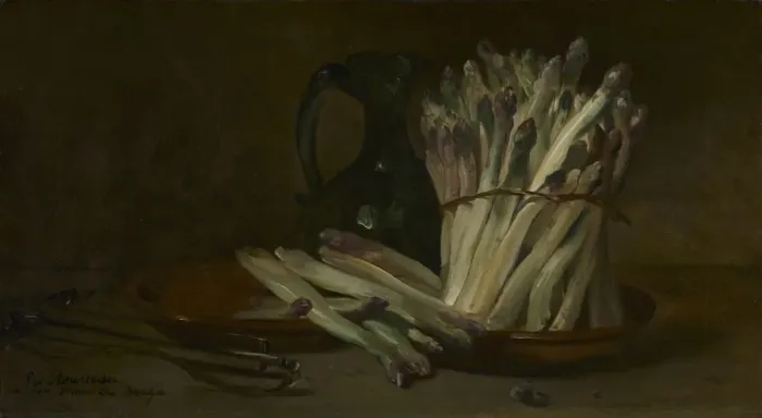 Framed Print : Still Life with Asparagus, c. 1880. Creator: Philippe Rousseau (French, 1816-1887) Framed Print : Still Life with Asparagus, c. 1880. Creator: Philippe Rousseau (French, 1816-1887)