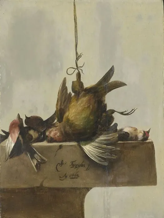 Framed Print : Still Life with Birds, 1662. Creator: William Gowe Ferguson Framed Print : Still Life with Birds, 1662. Creator: William Gowe Ferguson