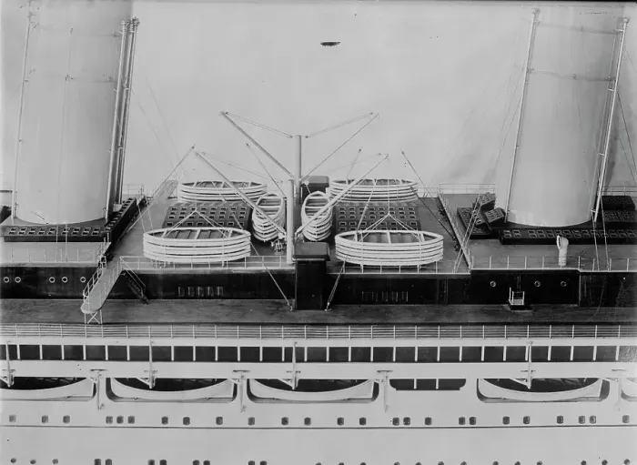 Framed Print : Life boat device on S.S. Imperator, between c1910 and c1915. Creator: Bain News Service Framed Print : Life boat device on S.S. Imperator, between c1910 and c1915. Creator: Bain News Service