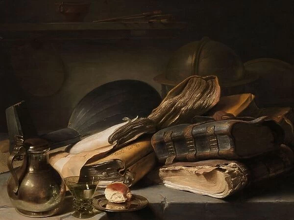 Still Life with Books, c.1627-c.1628. Creator: Jan Lievens