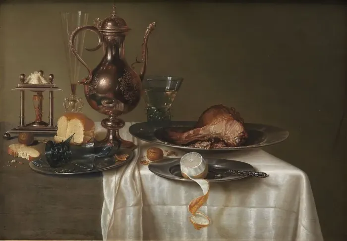 Framed Print : Still Life. Breakfast Piece, 1642. Creator: Maerten Boelema de Stomme Framed Print : Still Life. Breakfast Piece, 1642. Creator: Maerten Boelema de Stomme