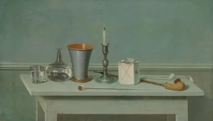 Framed Print : Still Life with a Candle, 1795-1797. Creator: Nils Schillmark Framed Print : Still Life with a Candle, 1795-1797. Creator: Nils Schillmark