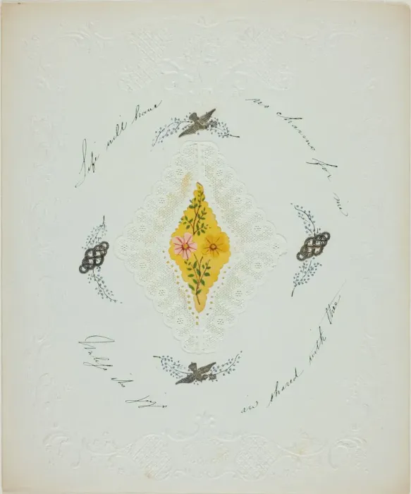 Framed Print : Life Will Have No Charms for Me (valentine), c. 1850. Creator: George Kershaw Framed Print : Life Will Have No Charms for Me (valentine), c. 1850. Creator: George Kershaw