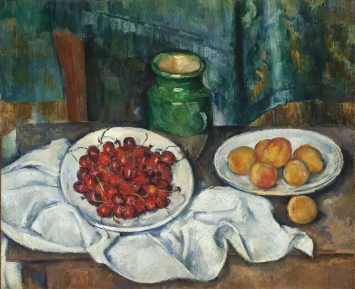 Framed Print : Still Life With Cherries And Peaches, 1885-1887. Artist: Cezanne, Paul (1839-1906) Framed Print : Still Life With Cherries And Peaches, 1885-1887. Artist: Cezanne, Paul (1839-1906)