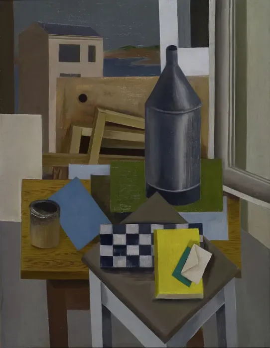 Framed Print : Still Life with Chess, 1927. Creator: Suta, Romans (1896-1944) Framed Print : Still Life with Chess, 1927. Creator: Suta, Romans (1896-1944)