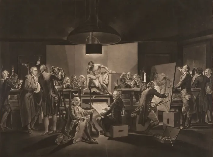 Framed Print : The Life Class of the Vienna Academy, 1790. Creator: Johann Jacobe Framed Print : The Life Class of the Vienna Academy, 1790. Creator: Johann Jacobe