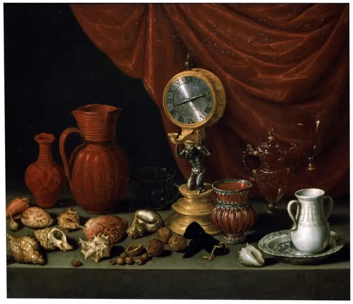 Framed Print : Still Life with a Clock, 1652. Artist: Antonio Pereda y Salgado Framed Print : Still Life with a Clock, 1652. Artist: Antonio Pereda y Salgado