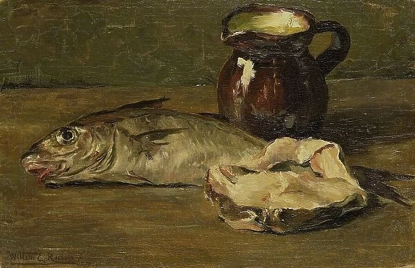 Still life with cod, 1896. Creator: Willem Roelofs