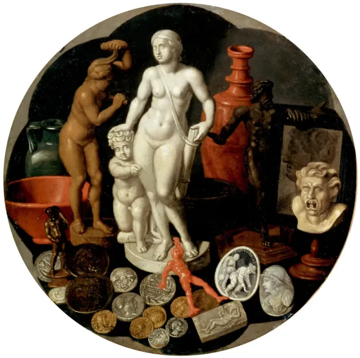 Framed Print : Still Life with a Collection of Curiosities, 17th century Framed Print : Still Life with a Collection of Curiosities, 17th century