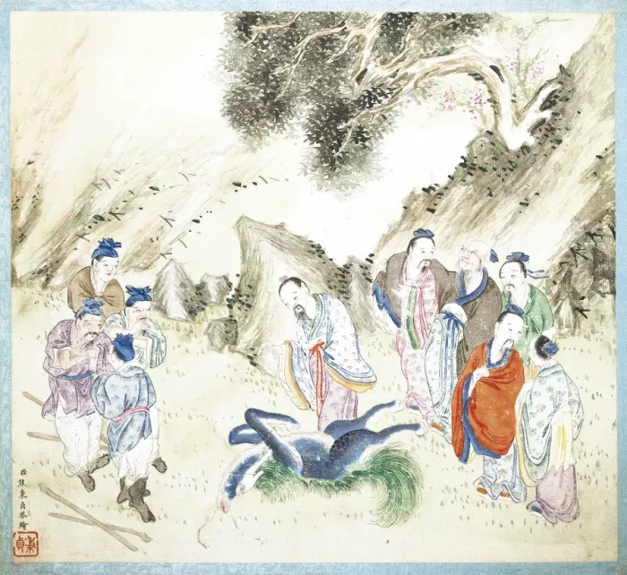 Framed Print : The Life of Confucius, Early 18th century. Artist: Bingzhen, Jiao (1689-1726) Framed Print : The Life of Confucius, Early 18th century. Artist: Bingzhen, Jiao (1689-1726)