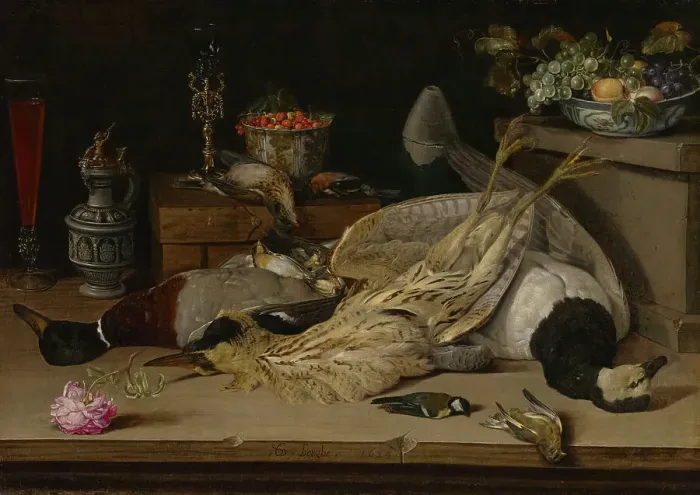 Framed Print : Still Life with Dead Birds, 1624. Creator: Christoffel van den Berghe Framed Print : Still Life with Dead Birds, 1624. Creator: Christoffel van den Berghe