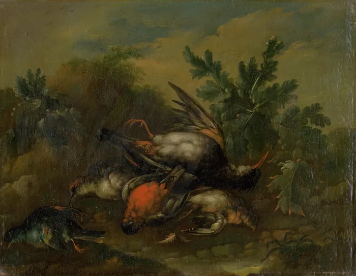 Framed Print : Still Life with Dead Birds, 1720-1730. Creator: Philipp Ferdinand de Hamilton Framed Print : Still Life with Dead Birds, 1720-1730. Creator: Philipp Ferdinand de Hamilton