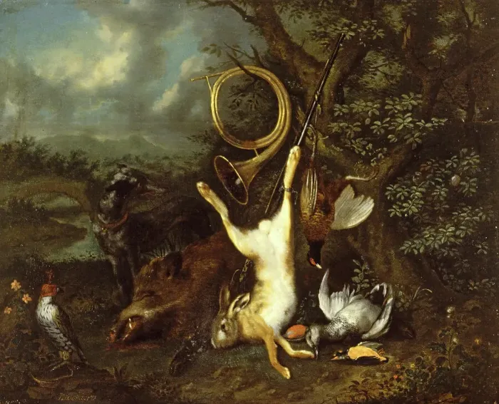 Framed Print : Still Life with Dead Game, 1720-1729. Creator: Jan Baptiste Govaerts Framed Print : Still Life with Dead Game, 1720-1729. Creator: Jan Baptiste Govaerts