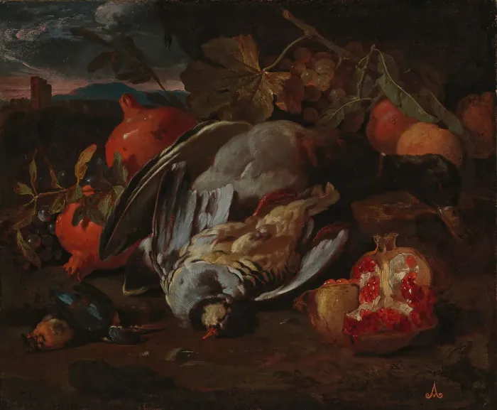 Framed Print : Still life with dead game, c1680s. Creator: Circle of Franz Werner von Tamm Framed Print : Still life with dead game, c1680s. Creator: Circle of Franz Werner von Tamm