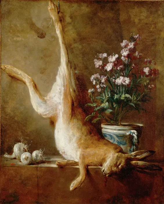 Framed Print : Still Life with Dead Hare, c1760. Creator: Jean-Simeon Chardin Framed Print : Still Life with Dead Hare, c1760. Creator: Jean-Simeon Chardin