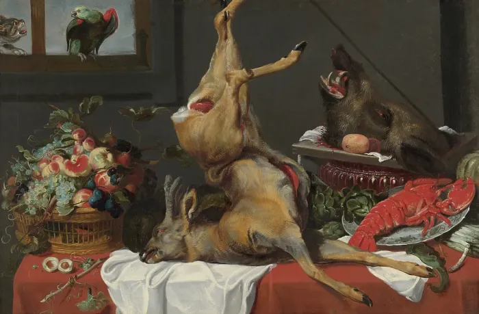 Framed Print : Still Life with a Dead Stag, 1650. Creator: Frans Snyders Framed Print : Still Life with a Dead Stag, 1650. Creator: Frans Snyders