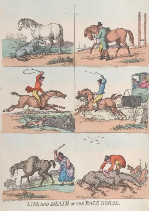Framed Print : Life and Death of the Race Horse, [September 25, 1811], reprint