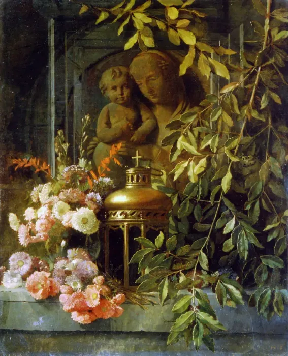 Framed Print : Still Life, early 19th century. Artist: French Master Framed Print : Still Life, early 19th century. Artist: French Master