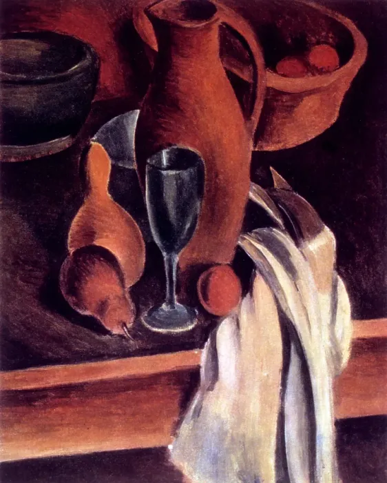 Framed Print : Still Life with Earthenware Jug and White Napkin, 1912. Creator: Andre Derain. Still Life with Earthenware Jug and White Napkin, 1912. Creator: Andre Derain Framed Print : Still Life with Earthenware Jug and White Napkin, 1912. Creator: Andre Derain. Still Life with Earthenware Jug and White Napkin, 1912. Creator: Andre Derain