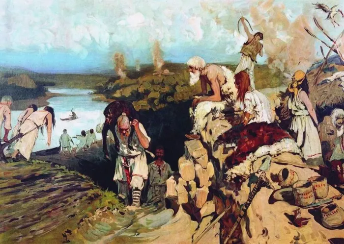 Framed Print : Life of East Slavs, 1907-1909. Artist: Ivanov, Sergei Vasilyevich (1864-1910) Framed Print : Life of East Slavs, 1907-1909. Artist: Ivanov, Sergei Vasilyevich (1864-1910)
