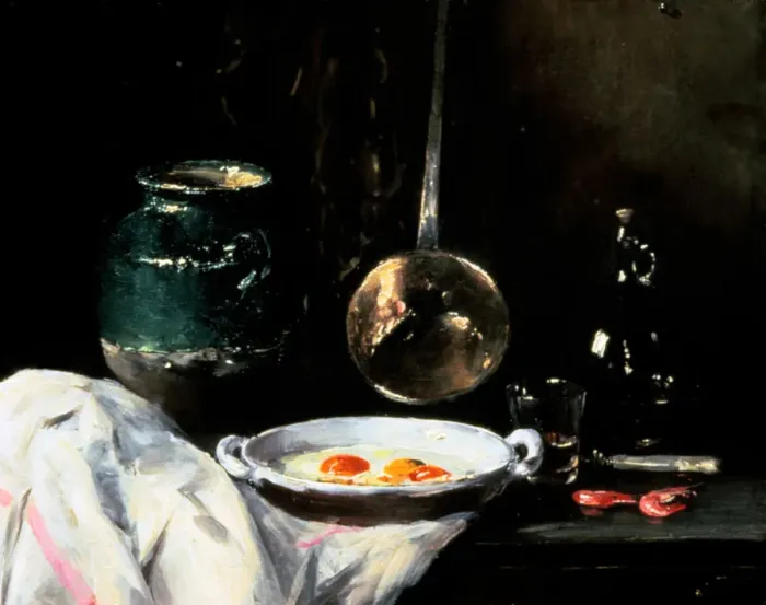 Framed Print : Still Life with Eggs, 20th Century. Artist: Antoine Vollon Framed Print : Still Life with Eggs, 20th Century. Artist: Antoine Vollon