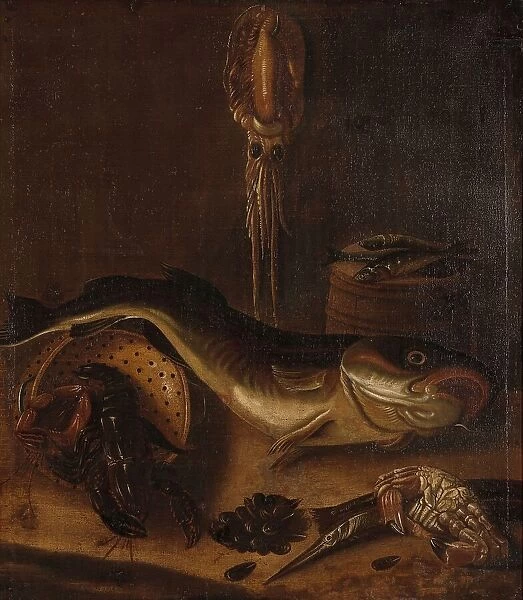 Still Life with Fish, 1625-1675. Creator: A van Doef
