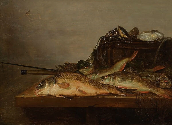 Still Life with Fish, 1648. Creator: Jan Dirven
