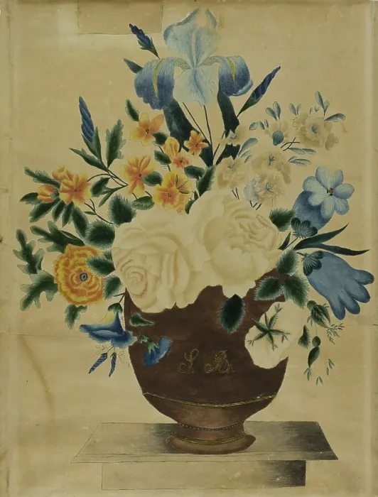 Framed Print : Still Life with Flower Arrangement in Pot, n.d. Creator: Unknown Framed Print : Still Life with Flower Arrangement in Pot, n.d. Creator: Unknown