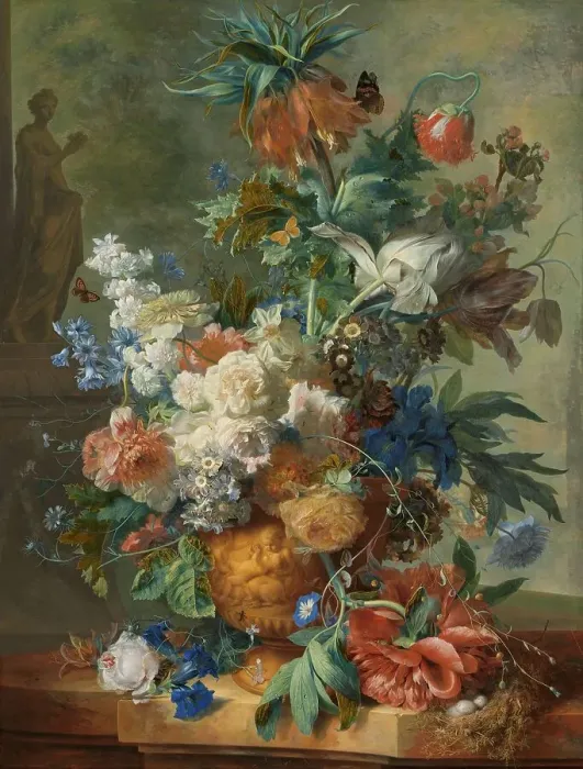 Framed Print : Still Life with Flowers, 1723. Creator: Jan van Huysum Framed Print : Still Life with Flowers, 1723. Creator: Jan van Huysum