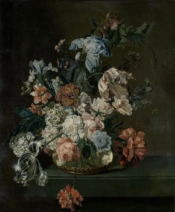 Framed Print : Still Life with Flowers, 1762. Creator: Cornelia van der Mijn Framed Print : Still Life with Flowers, 1762. Creator: Cornelia van der Mijn