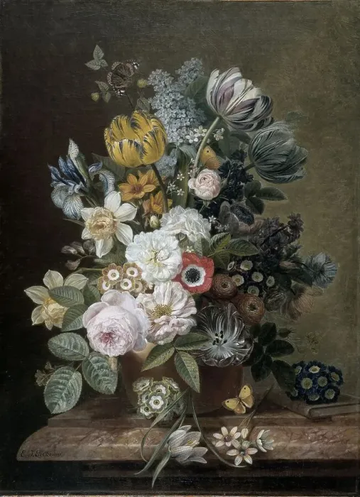 Framed Print : Still Life with Flowers, 1815-1839. Creator: Eelke Jelles Eelkema Framed Print : Still Life with Flowers, 1815-1839. Creator: Eelke Jelles Eelkema
