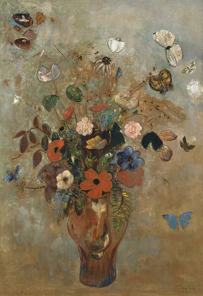 Still Life with Flowers, 1905. Creator: Odilon Redon