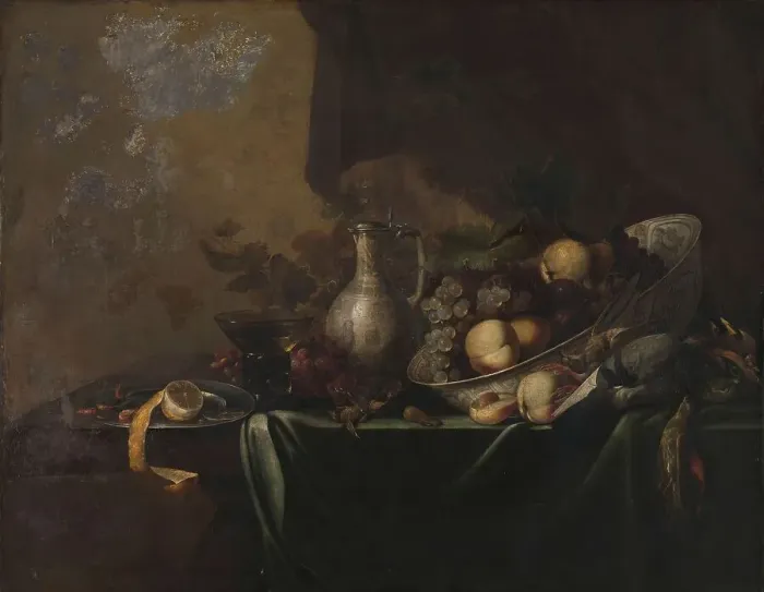 Framed Print : Still Life with Fruit, 1648-1673. Creator: Michiel Simons Framed Print : Still Life with Fruit, 1648-1673. Creator: Michiel Simons