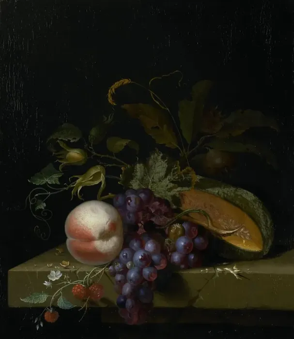 Framed Print : Still Life with Fruit, 1673. Creator: Pieter Gallis Framed Print : Still Life with Fruit, 1673. Creator: Pieter Gallis
