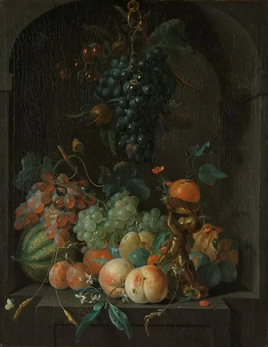 Framed Print : Still Life with Fruit, 1721. Creator: Coenraet Roepel Framed Print : Still Life with Fruit, 1721. Creator: Coenraet Roepel
