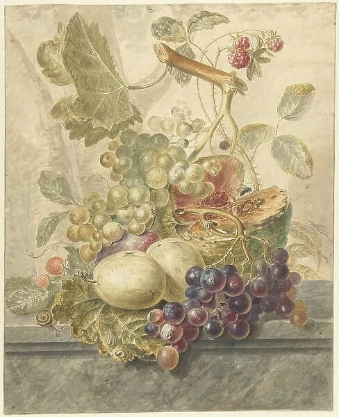 Still life with fruit, 1771-1816. Creator: Hendrik Schwegman
