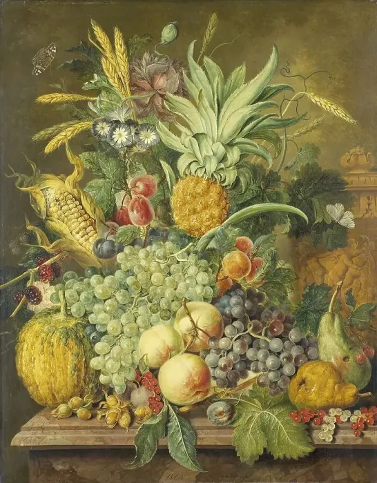Framed Print : Still Life with Fruit, 1808. Creator: Jacobus Linthorst Framed Print : Still Life with Fruit, 1808. Creator: Jacobus Linthorst