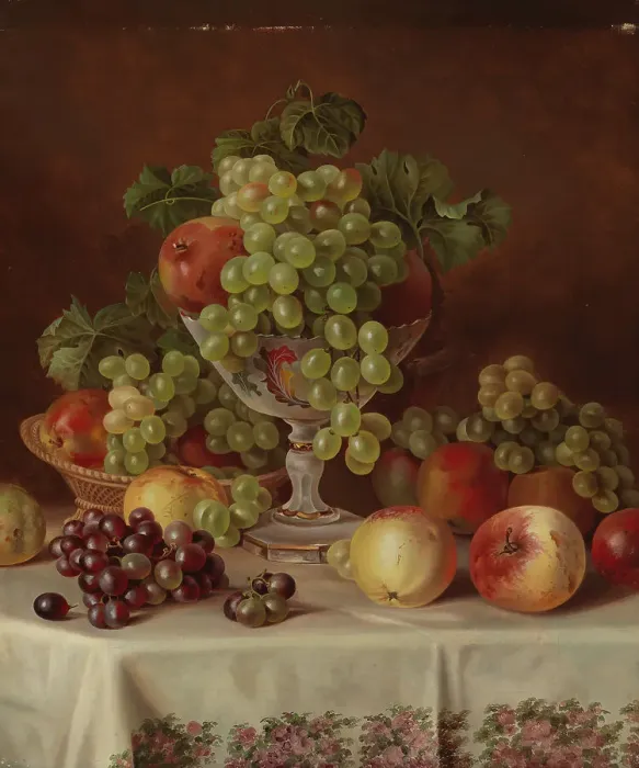 Framed Print : Still Life with Fruit, 1865. Creator: Magnus von Wright Framed Print : Still Life with Fruit, 1865. Creator: Magnus von Wright